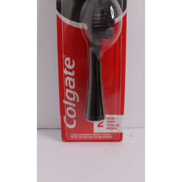 Colgate 360 Power Charcoal Toothbrush Replacement Heads Soft Two Pack Refills - Picture 2 of 5